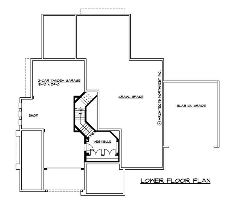 Home Plan Rear Elevation of this 4-Bedroom,4645 Sq Ft Plan -115-1159