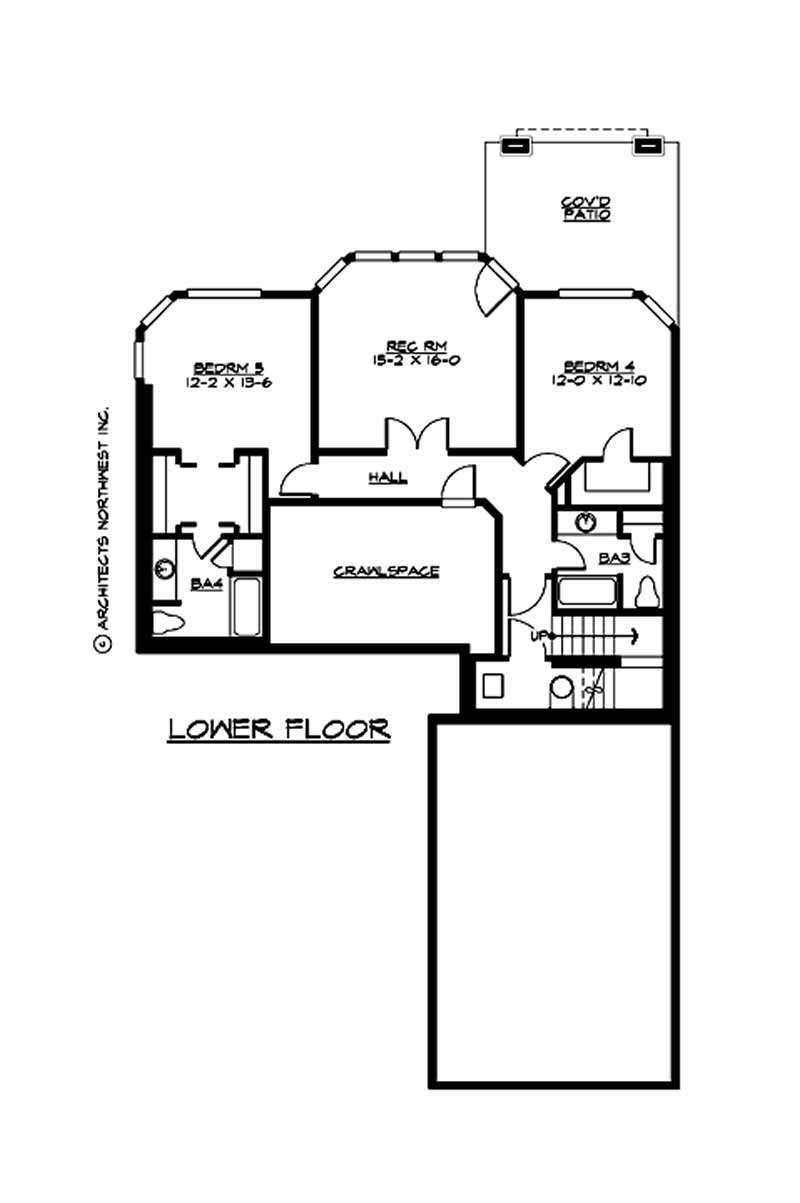 Floor Plan Basement of Luxury Plan #115-1162