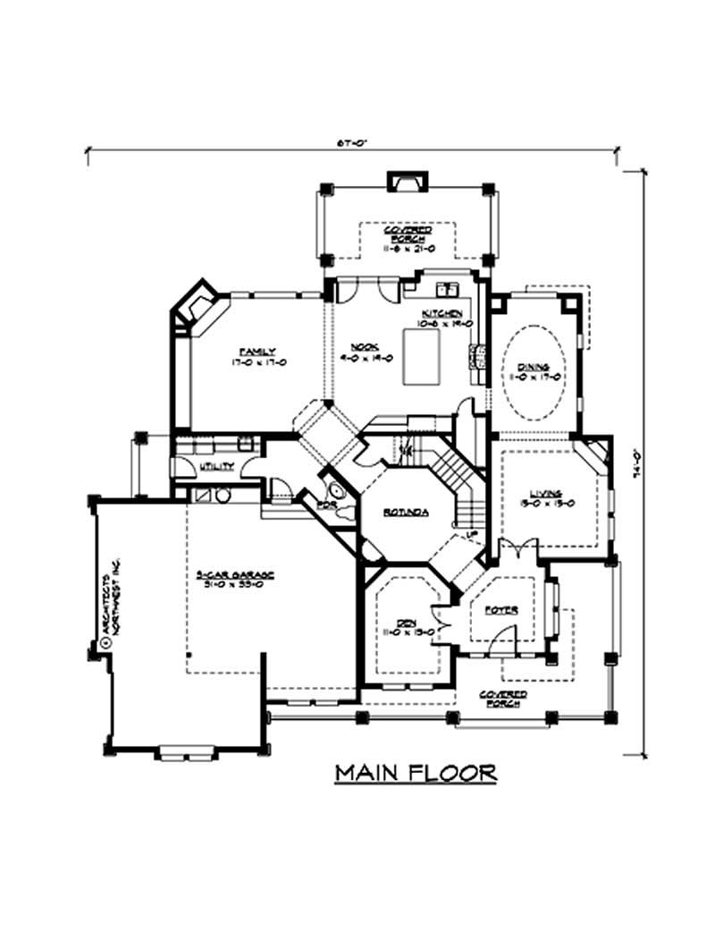 Floor Plan First Story of Historic Plan #115-1168