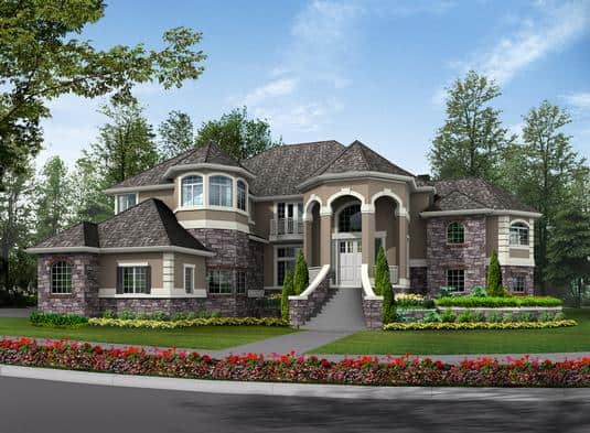 Front View of this 4-Bedroom, 4684 Sq Ft Plan - 115-1174