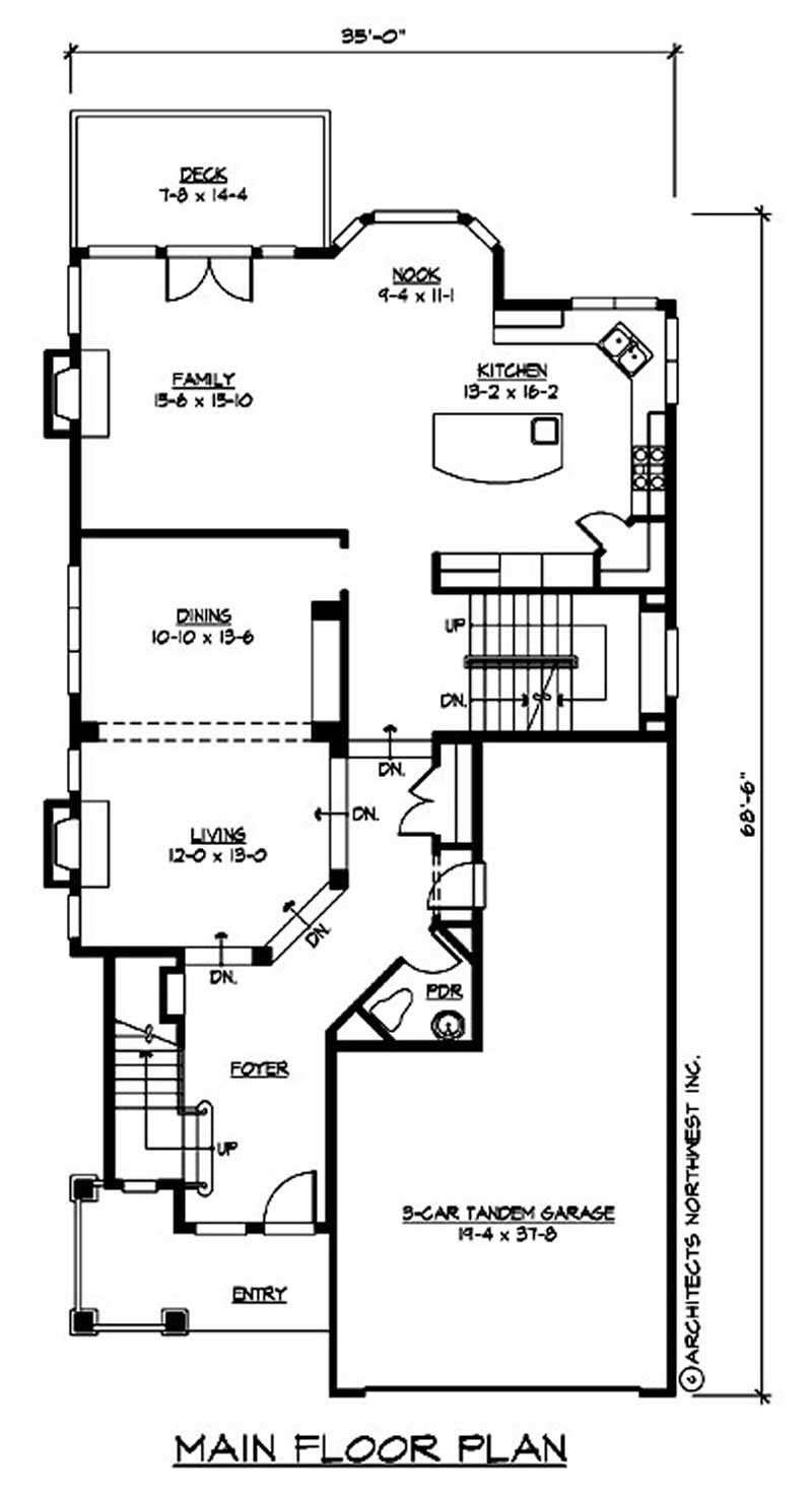 Floor Plan First Story of Luxury Plan #115-1178