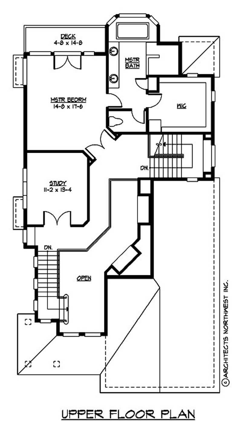 Floor Plan Second Story of Luxury Plan #115-1178