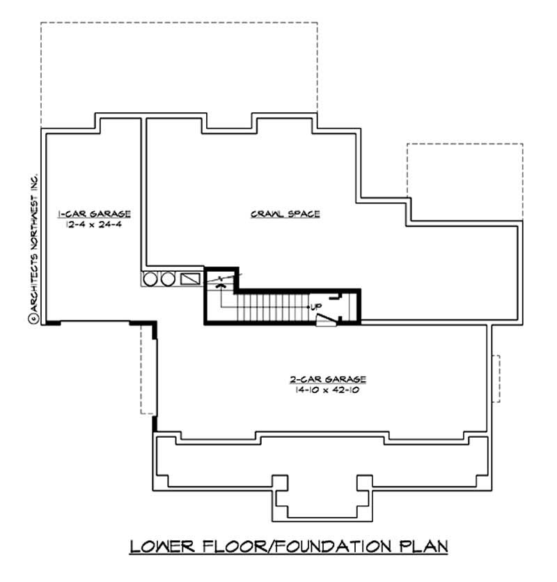 Floor Plan Basement of Country Plan #115-1179