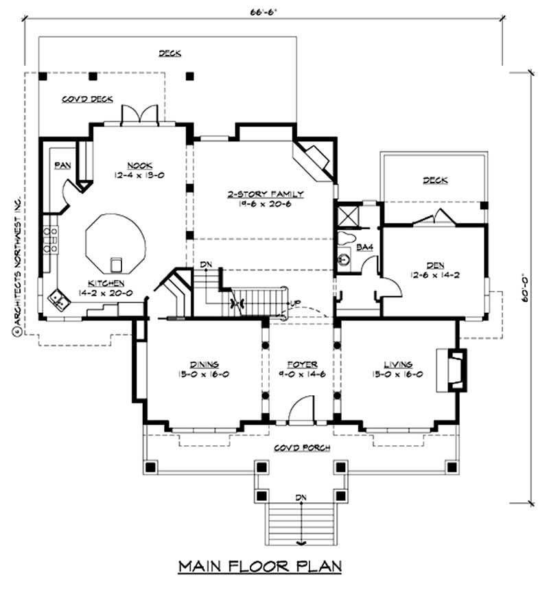 Floor Plan First Story of Country Plan #115-1179