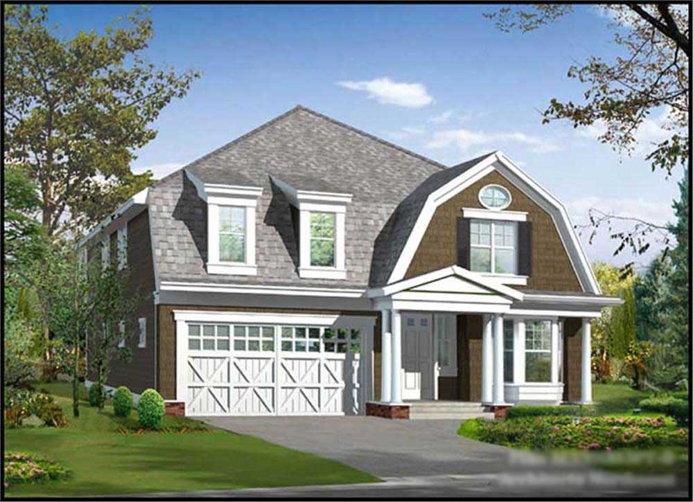 Farmhouse style home (ThePlanCollection: Plan #115-1192)