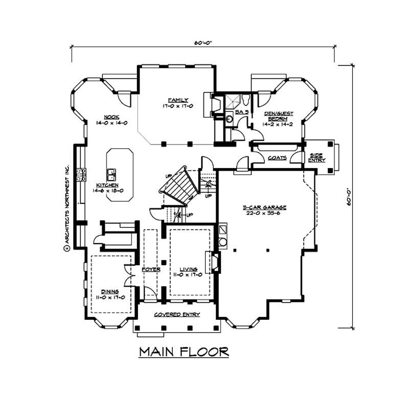 Floor Plan First Story of Luxury Plan #115-1196