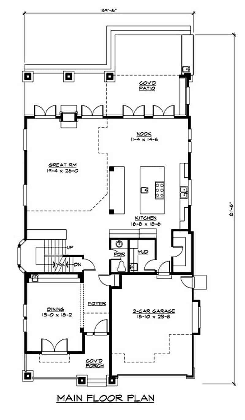 Floor Plan First Story of Plan #115-1219