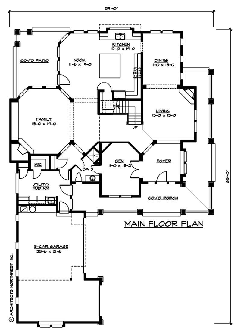 Floor Plan First Story of Luxury Plan #115-1222