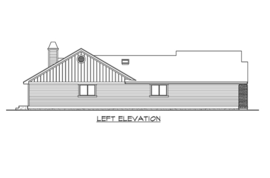 Home Plan Left Elevation of this 3-Bedroom,2135 Sq Ft Plan -115-1224
