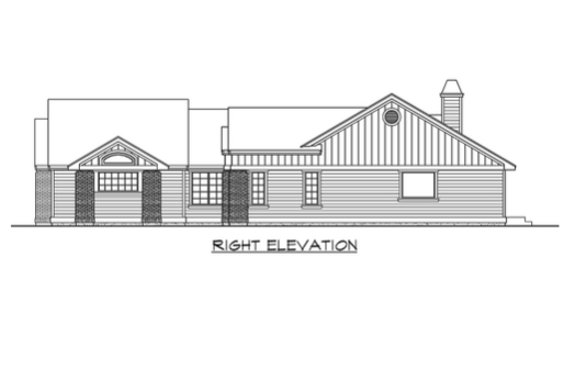 Home Plan Right Elevation of this 3-Bedroom,2135 Sq Ft Plan -115-1224