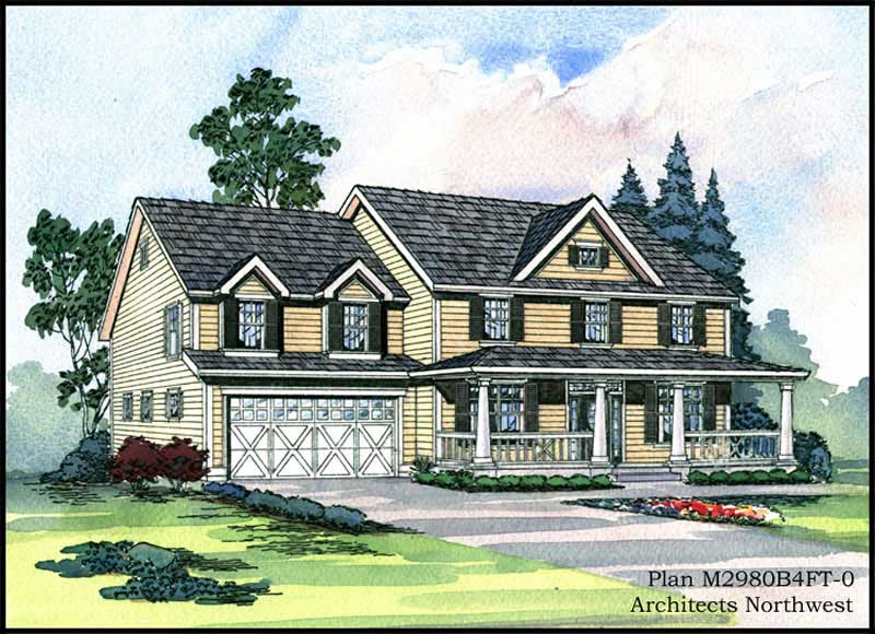 Left Side View of this 3-Bedroom, 2980 Sq Ft Plan - 115-1229