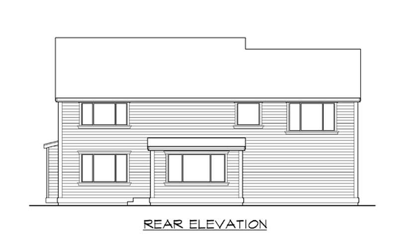 Home Plan Rear Elevation of this 3-Bedroom,2980 Sq Ft Plan -115-1229