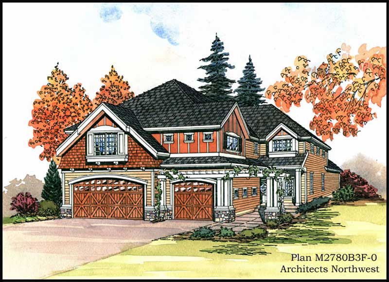 Front View of this 4-Bedroom, 2805 Sq Ft Plan - 115-1230