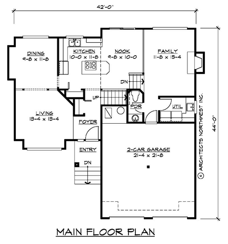 Floor Plan First Story of Craftsman Plan #115-1237
