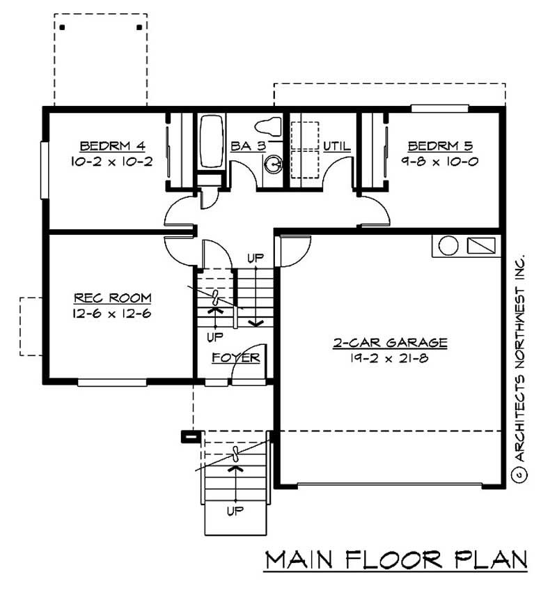 Floor Plan First Story of Ranch Plan #115-1242