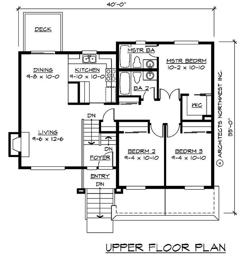 Floor Plan Second Story of Ranch Plan #115-1242