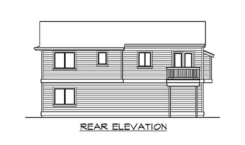 Home Plan Rear Elevation of this 5-Bedroom,1715 Sq Ft Plan -115-1242