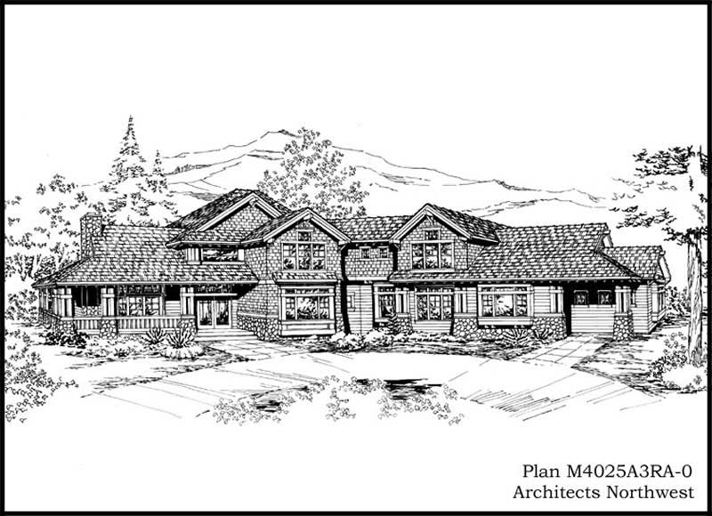 Front View of this 4-Bedroom, 4025 Sq Ft Plan - 115-1243