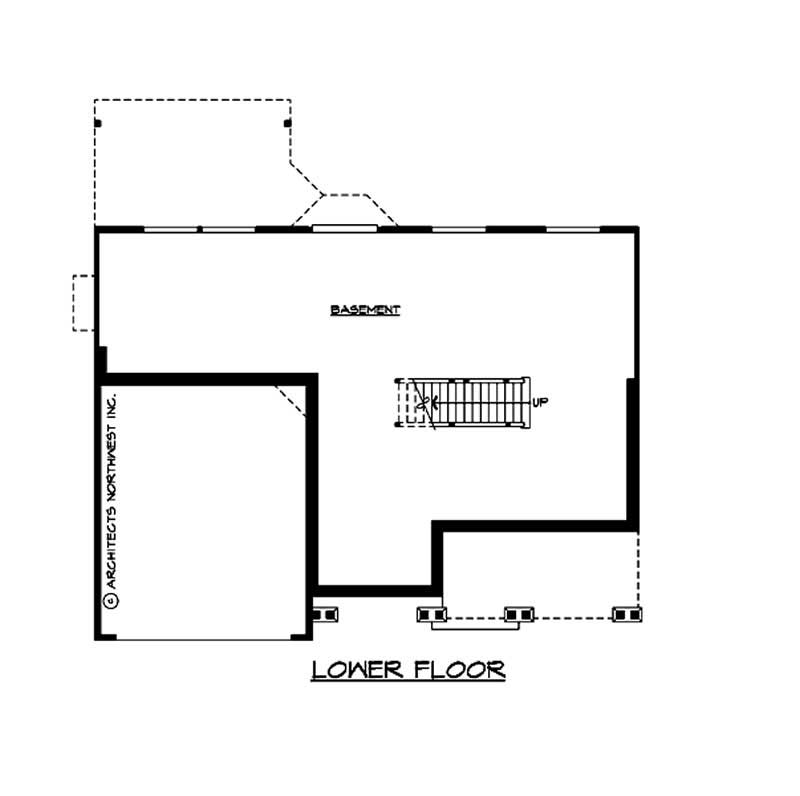 Floor Plan Basement of Ranch Plan #115-1251