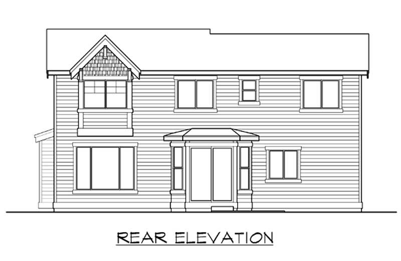 Home Plan Rear Elevation of this 3-Bedroom,2440 Sq Ft Plan -115-1253