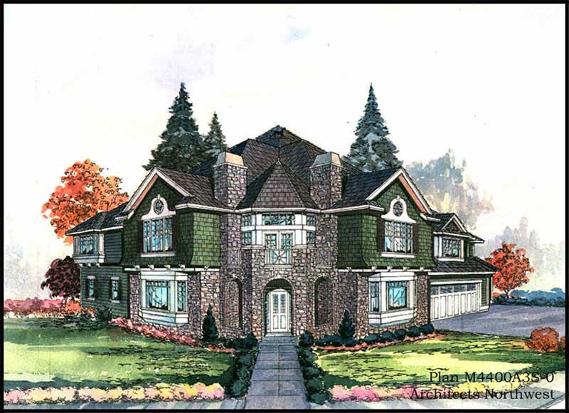 Front View of this 4-Bedroom, 4400 Sq Ft Plan - 115-1256