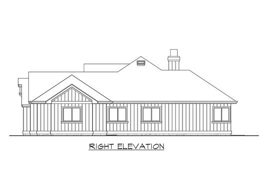 Home Plan Right Elevation of this 3-Bedroom,1930 Sq Ft Plan -115-1264
