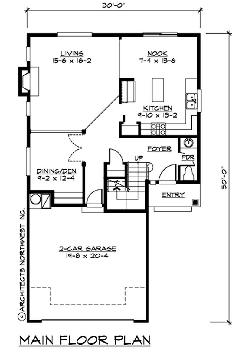 Floor Plan First Story of Craftsman Plan #115-1275