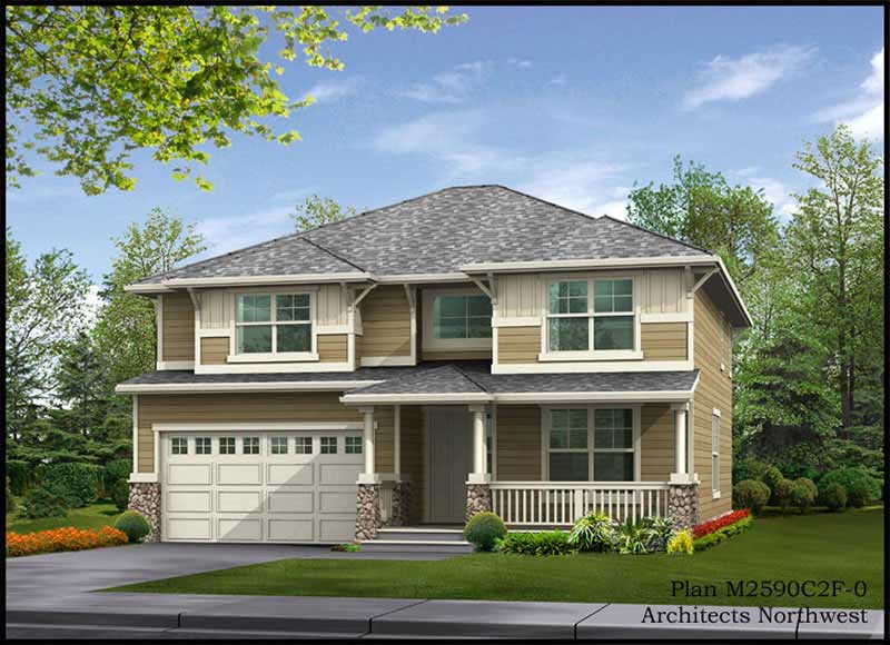 Front View of this 4-Bedroom, 2590 Sq Ft Plan - 115-1285