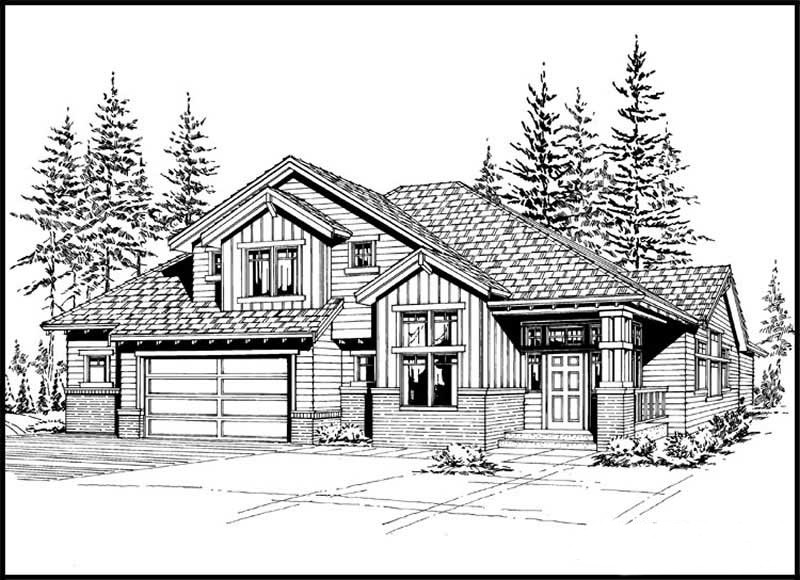 Home Plan Front Elevation of this 3-Bedroom,2270 Sq Ft Plan -115-1292