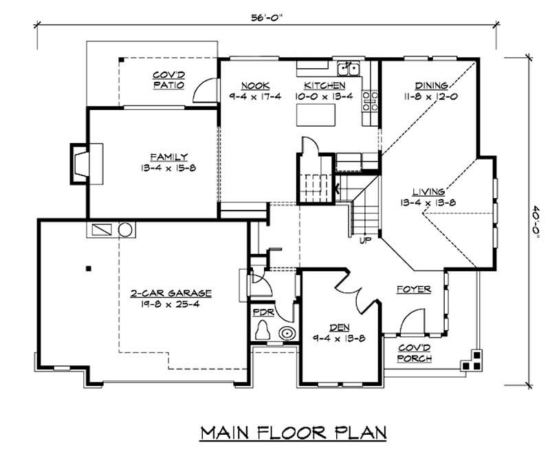 Floor Plan Main Level of Contemporary Plan #115-1292