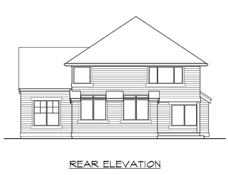 Home Plan Rear Elevation of this 3-Bedroom,2510 Sq Ft Plan -115-1302