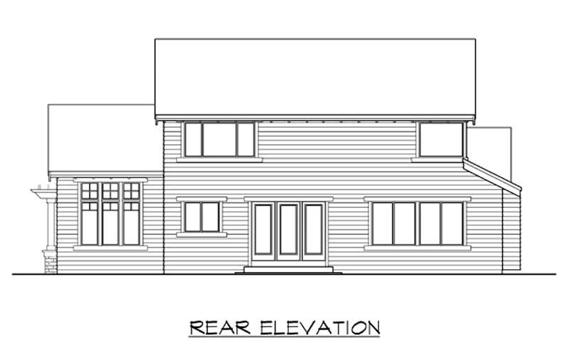 Home Plan Rear Elevation of this 3-Bedroom,2465 Sq Ft Plan -115-1305