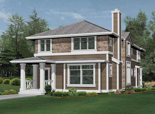 Home Plan Rear Elevation of this 3-Bedroom,2830 Sq Ft Plan -115-1330