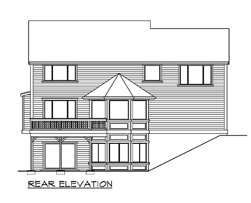 Home Plan Rear Elevation of this 1-Bedroom,3669 Sq Ft Plan -115-1337