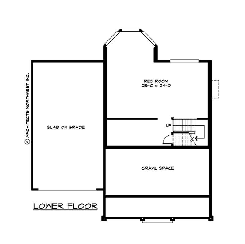 Floor Plan Basement of Country Plan #115-1337