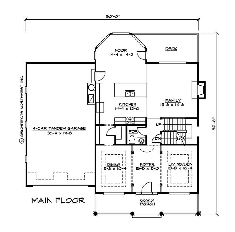 Floor Plan First Story of Country Plan #115-1337