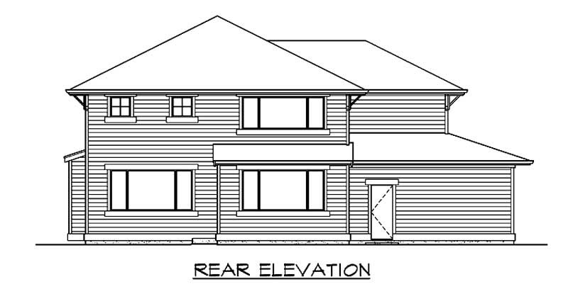 Home Plan Rear Elevation of this 3-Bedroom,2300 Sq Ft Plan -115-1339