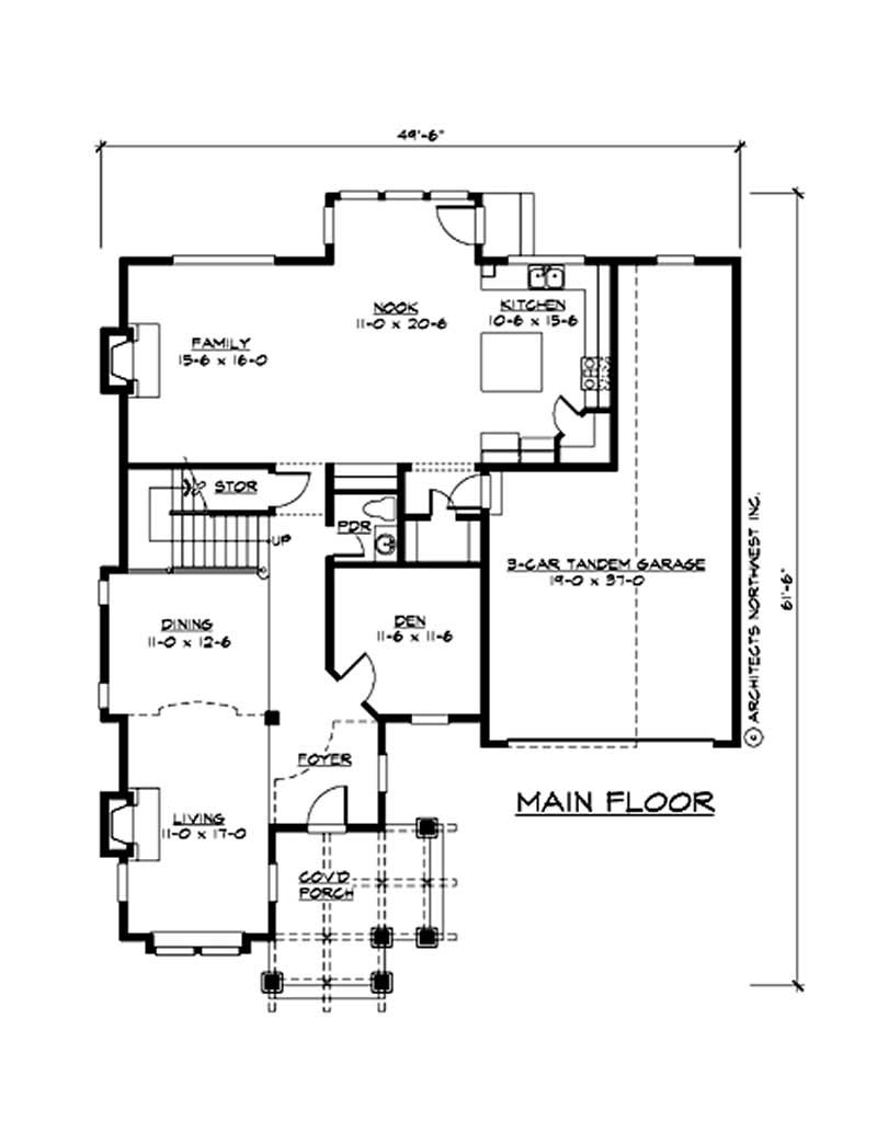 Floor Plan First Story of Plan #115-1343