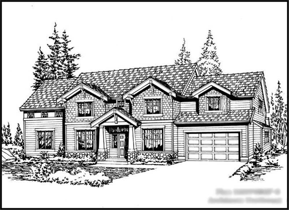 Colonial home (ThePlanCollection: Plan #115-1351)