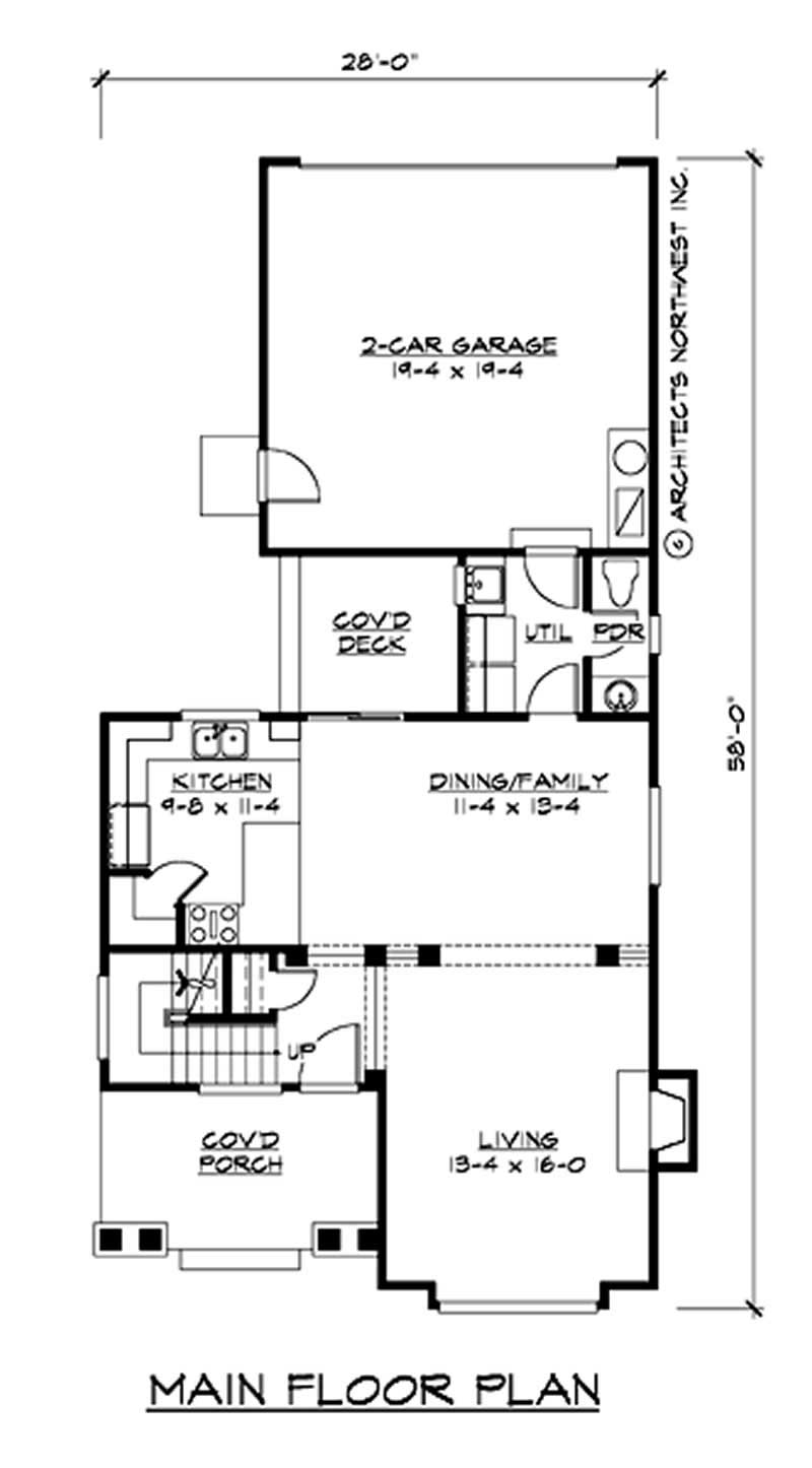 Floor Plan First Story of Craftsman Plan #115-1352