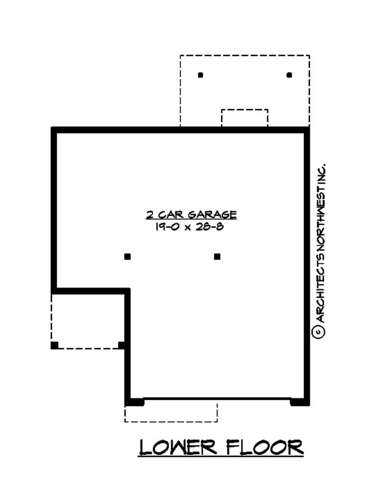 Floor Plan Basement of Multi-Level Plan #115-1365