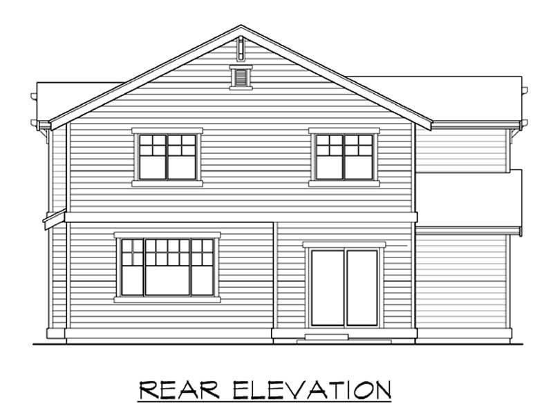 Home Plan Rear Elevation of this 4-Bedroom,2609 Sq Ft Plan -115-1373
