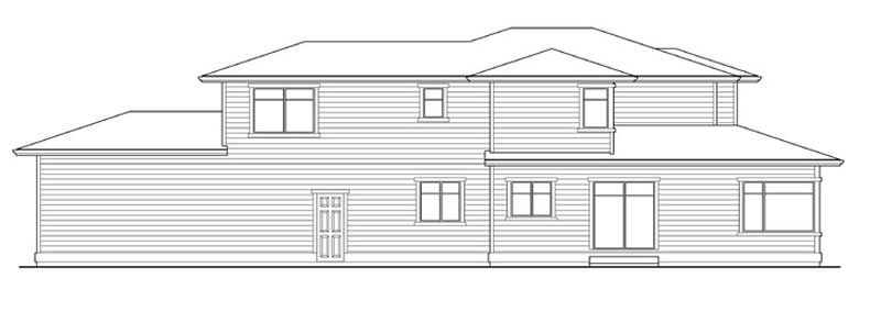Home Plan Rear Elevation of this 3-Bedroom,2500 Sq Ft Plan -115-1377