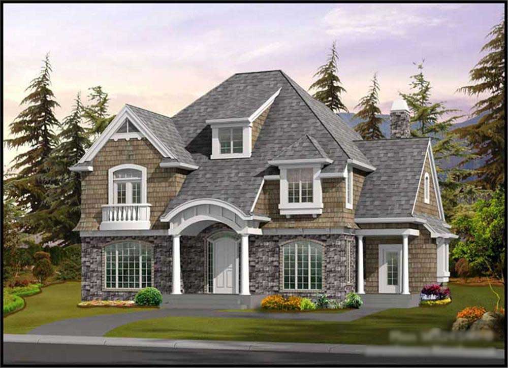Front elevation of Historic home (ThePlanCollection: House Plan #115-1404)