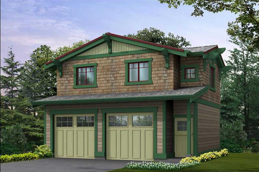 Color rendering of Small House Plans home plan (ThePlanCollection: House Plan #115-1407)