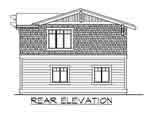Home Plan Rear Elevation of this 1-Bedroom,485 Sq Ft Plan -115-1407