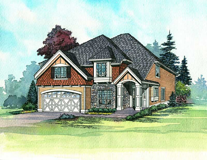 Front View of this 4-Bedroom, 2960 Sq Ft Plan - 115-1415