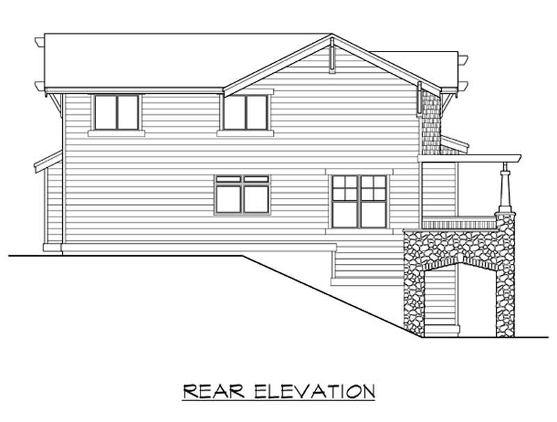 Home Plan Rear Elevation of this 3-Bedroom,2675 Sq Ft Plan -115-1427