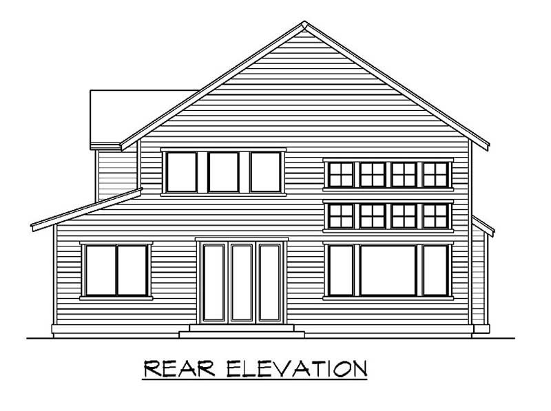 Home Plan Rear Elevation of this 3-Bedroom,2673 Sq Ft Plan -115-1433