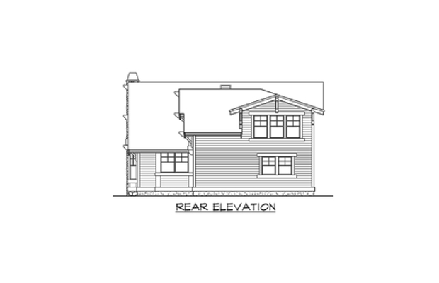Home Plan Rear Elevation of this 5-Bedroom,2570 Sq Ft Plan -115-1434